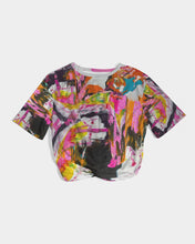 Load image into Gallery viewer, POUR PARTY Women's Twist-Front Cropped Tee