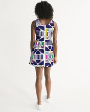 Load image into Gallery viewer, 3D Jeweled Flag Women's Scoop Neck Skater Dress