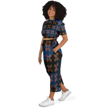 Load image into Gallery viewer, Womens CONTINUOUS PEACE Athletic Maxi Skirt + Crop Set