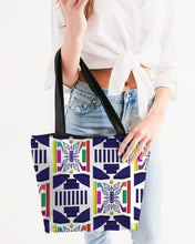 Load image into Gallery viewer, 3D Jeweled Flag Canvas Zip Tote