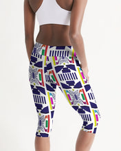 Load image into Gallery viewer, 3D Jeweled Flag Women's Mid-Rise Capri