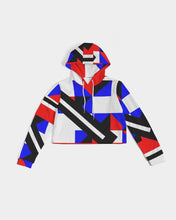 Load image into Gallery viewer, 80s Diamond half Women's Cropped Hoodie