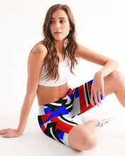 Load image into Gallery viewer, 80s Diamond half Women's Mid-Rise Bike Shorts
