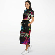 Load image into Gallery viewer, Static Electricity Womens Athletic Maxi Skirt + Crop Set