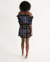 Load image into Gallery viewer, Continuous Peace Women's Open Shoulder A-Line Dress