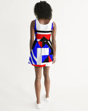 Load image into Gallery viewer, 80s Diamond half Women's Scoop Neck Skater Dress