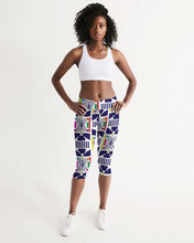Load image into Gallery viewer, 3D Jeweled Flag Women's Mid-Rise Capri