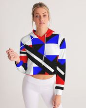Load image into Gallery viewer, 80s Diamond half Women's Cropped Hoodie