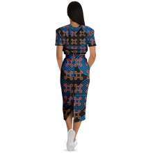 Load image into Gallery viewer, Womens CONTINUOUS PEACE Athletic Maxi Skirt + Crop Set