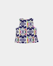 Load image into Gallery viewer, 3D Jeweled Flag Women's Cropped Tank