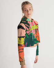 Load image into Gallery viewer, MONSTERA Women's Cropped Hoodie