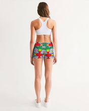 Load image into Gallery viewer, FUNKARA POLYGON CLOTH 1 Women's Mid-Rise Yoga Shorts