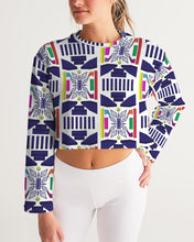 Load image into Gallery viewer, 3D Jeweled Flag Women's Cropped Sweatshirt