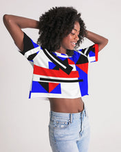 Load image into Gallery viewer, 80s Diamond half Women's Lounge Cropped Tee