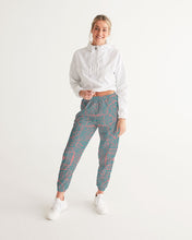 Load image into Gallery viewer, Coral & Teal Tribal Lines Women's Track Pants