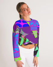 Load image into Gallery viewer, PURPLE-ATED FUNKARA Women's Cropped Sweatshirt