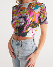Load image into Gallery viewer, POUR PARTY Women's Twist-Front Cropped Tee