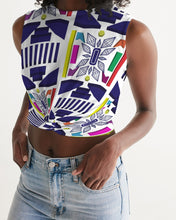 Load image into Gallery viewer, 3D Jeweled Flag Women's Twist-Front Tank