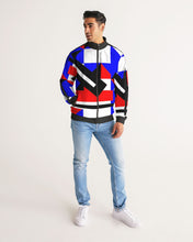Load image into Gallery viewer, 80s Diamond half Men's Stripe-Sleeve Track Jacket