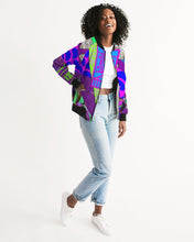Load image into Gallery viewer, PURPLE-ATED FUNKARA Women's Bomber Jacket