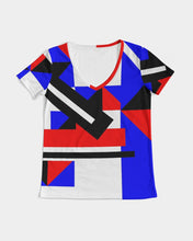 Load image into Gallery viewer, 80s Diamond half Women's V-Neck Tee