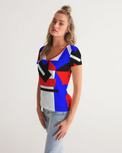 Load image into Gallery viewer, 80s Diamond half Women's V-Neck Tee