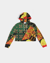 Load image into Gallery viewer, continuospeace1 heritage print Women's Cropped Hoodie