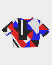 Load image into Gallery viewer, 80s Diamond half Women's Twist-Front Cropped Tee