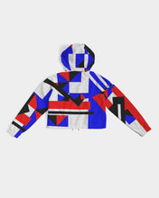 Load image into Gallery viewer, 80s Diamond half Women's Cropped Windbreaker