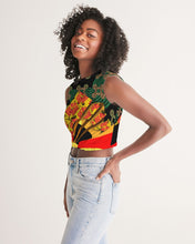 Load image into Gallery viewer, continuospeace1 heritage print Women's Twist-Front Tank