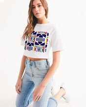 Load image into Gallery viewer, 3D Jeweled Flag Women's Cropped Tee
