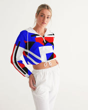 Load image into Gallery viewer, 80s Diamond half Women's Cropped Windbreaker