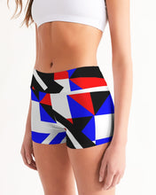 Load image into Gallery viewer, 80s Diamond half Women's Mid-Rise Yoga Shorts