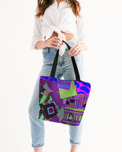 Load image into Gallery viewer, PURPLE-ATED FUNKARA Canvas Zip Tote