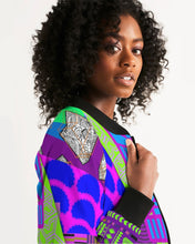Load image into Gallery viewer, PURPLE-ATED FUNKARA Women's Bomber Jacket