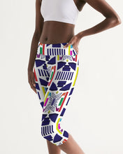 Load image into Gallery viewer, 3D Jeweled Flag Women's Mid-Rise Capri