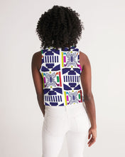 Load image into Gallery viewer, 3D Jeweled Flag Women's Cropped Tank