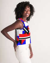 Load image into Gallery viewer, 80s Diamond half Women's Cropped Tank