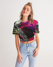 Load image into Gallery viewer, Static Electricity Women's Twist-Front Cropped Tee