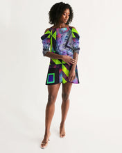 Load image into Gallery viewer, GALAXY GEO URBAN Women's Open Shoulder A-Line Dress