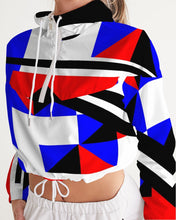 Load image into Gallery viewer, 80s Diamond half Women's Cropped Windbreaker