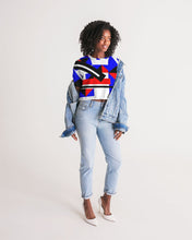 Load image into Gallery viewer, 80s Diamond half Women's Lounge Cropped Tee