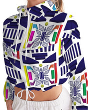 Load image into Gallery viewer, 3D Jeweled Flag Women's Cropped Windbreaker