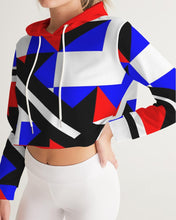 Load image into Gallery viewer, 80s Diamond half Women's Cropped Hoodie