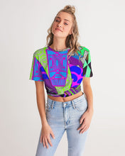 Load image into Gallery viewer, PURPLE-ATED FUNKARA Women's Twist-Front Cropped Tee