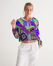 Load image into Gallery viewer, PURPLE-ATED FUNKARA Women's Cropped Windbreaker