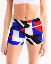 Load image into Gallery viewer, 80s Diamond half Women's Mid-Rise Yoga Shorts