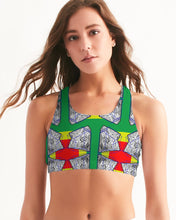 Load image into Gallery viewer, FUNKARA POLYGON CLOTH 1 Women's Seamless Sports Bra