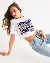 Load image into Gallery viewer, 3D Jeweled Flag Women's Cropped Tee