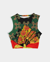 Load image into Gallery viewer, continuospeace1 heritage print Women's Twist-Front Tank